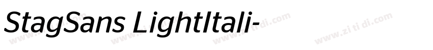 StagSans LightItali字体转换